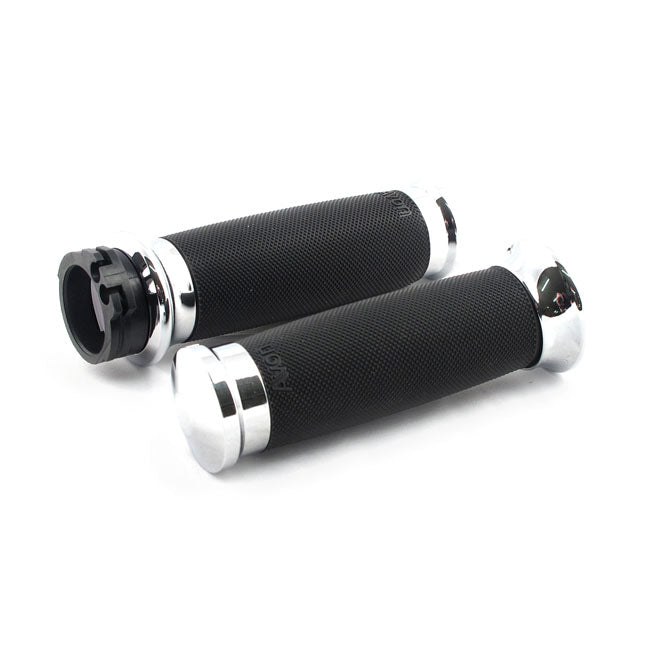 Avon Grips Avon Custom Contour Grips, Chrome – 1996–2022 H-D with Dual Throttle Cables