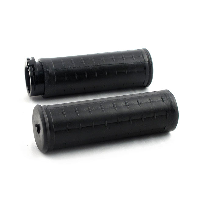 Avon Grips Avon Old School Waffle Grips, Black – 1996–2022 H-D with Dual Throttle Cables