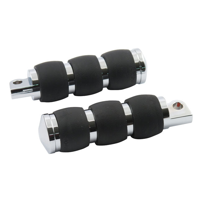 Avon Grips Avon Folding Foot Pegs Velvet Air, Chrome – All Traditional H-D Male Mount