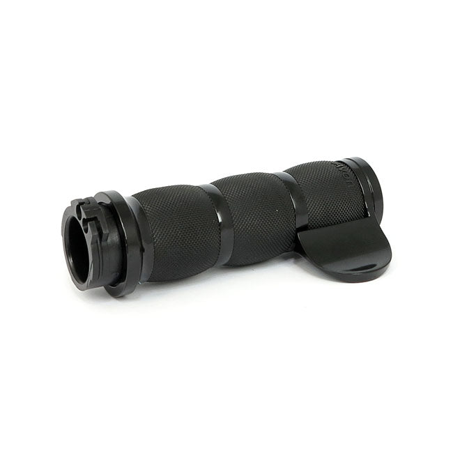 Avon Grips Avon Throttle Assist End Cap Air Cushion, Black Anodized – 1996–2022 H-D with Dual Throttle Cables