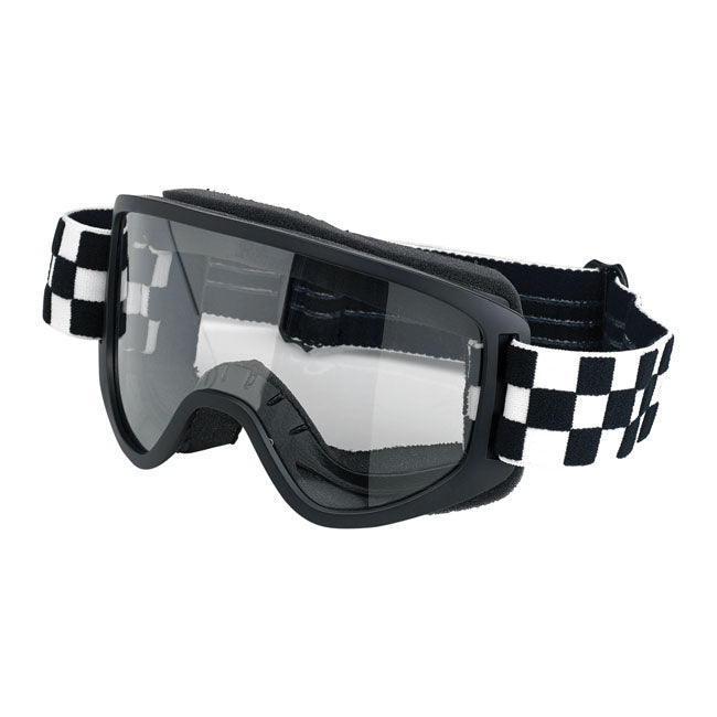 Biltwell Moto 2.0 Checkers Goggles Black/White – Most Open Face Helmets and Full Face…