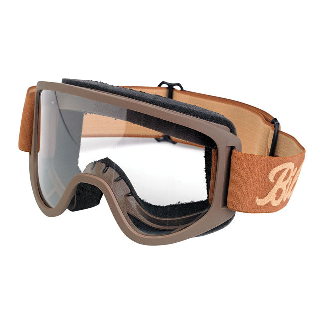 Biltwell Moto 2.0 Script Goggles Chocolate – Most Open Face Helmets and Full Face…