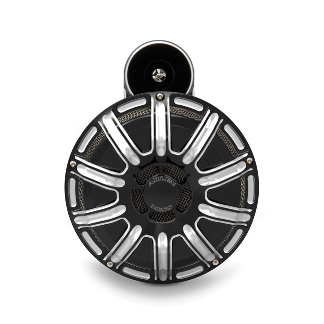 Arlen Ness Billet Horn Kit, 10-Gauge. Black CC – Universal