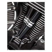 Arlen Ness TC 10-Gauge Pushrod Cover Set. Black – 1999–2017 Twin Cam