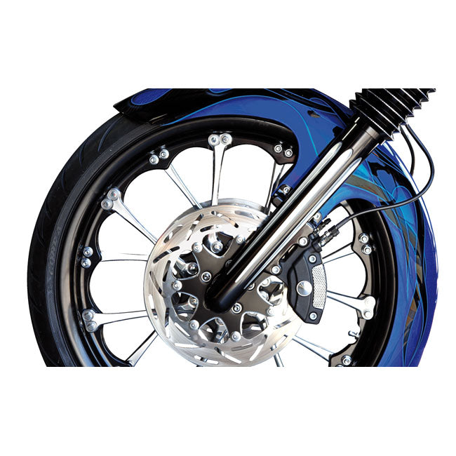 Arlen Ness Hot Legs Dual Disc Deep Cut, Black – 2008–2013 FLT/Touring