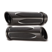 Arlen Ness Billet Deep Cut Comfort Grips. Black – 1974–2022 H-D with Single or Dual…