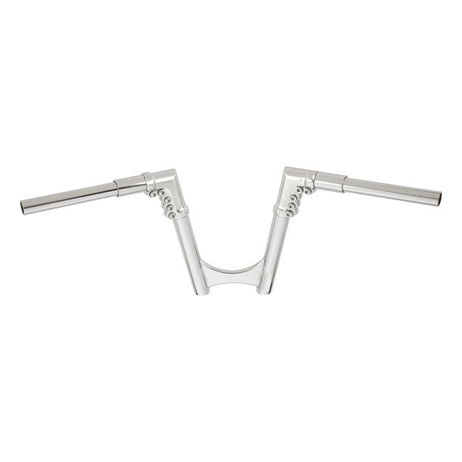Arlen Ness 1-1/4" Modular Drag Bar. Chrome, 8" Rise – 1982–2022 H-D with 1" I.D. Risers