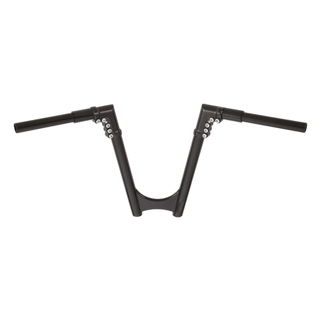 Arlen Ness 1-1/4" Modular Drag Bar. Black, 8" Rise – 1982–2022 H-D with 1" I.D. Risers
