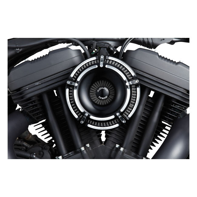 Ness Slot Track Inverted Air Cleaner Kit for 16-17 Softail; 2017 FXDLS; 08-16 Touring, Trike. (E-Throttle)