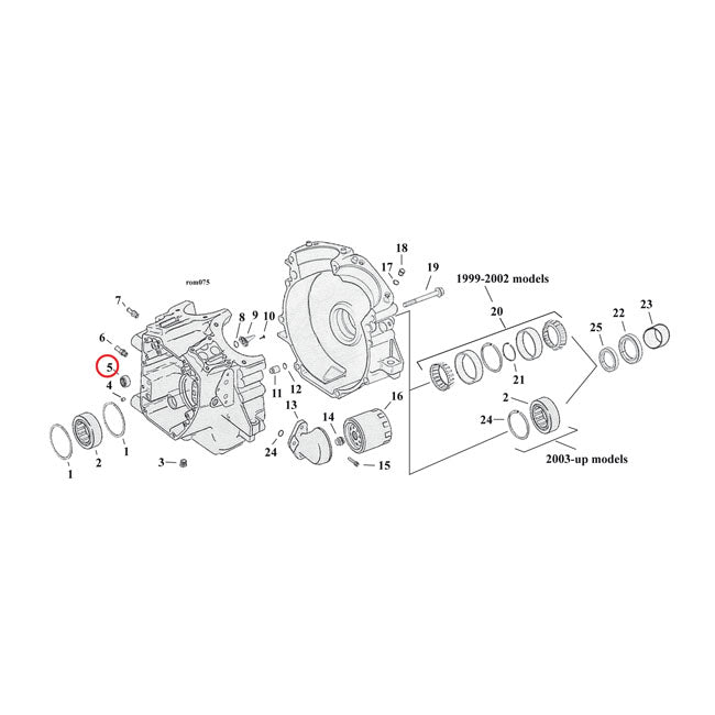Jims Camshaft Needle Bearing. Inner – 2006–2017 Dyna; 2007–2025 Softail…