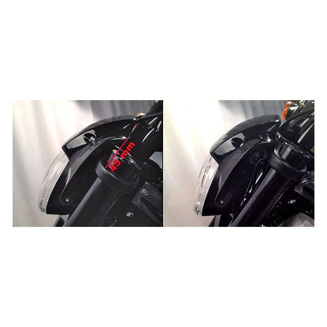 Cult-Werk Headlamp 45mm Lowering Kit. Black – 2012–2017 V-Rod