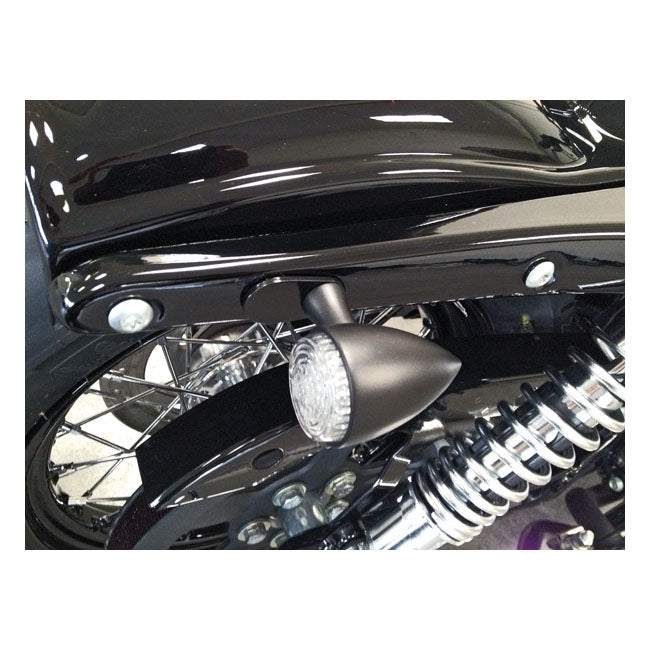 Cult-Werk Turn Signal Mount Kit. Rear. No Angle. Black – Most Softail; Dyna; XL Sportster; Custom…