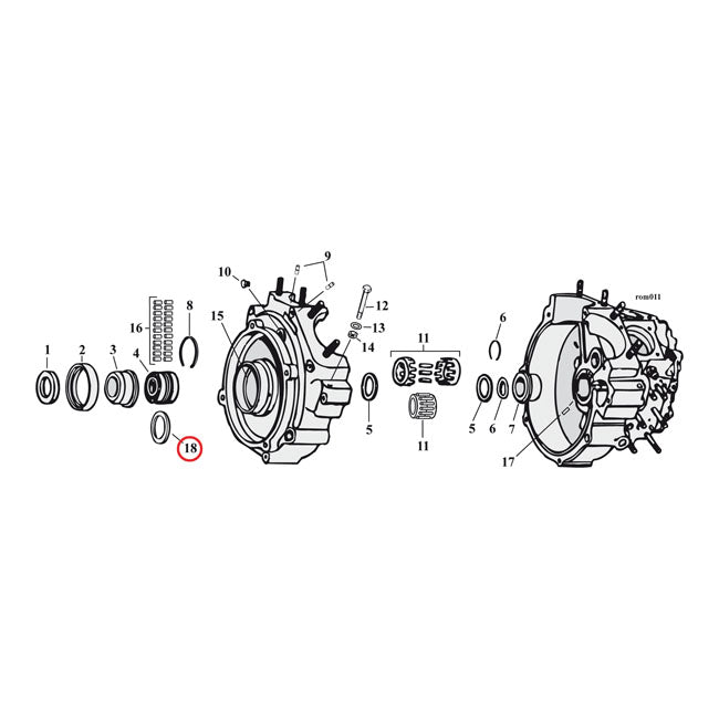 MCS Sprocket Shaft Bearing Spacer Shim .112" – 1969–2002 Big Twin; Twin Cam B