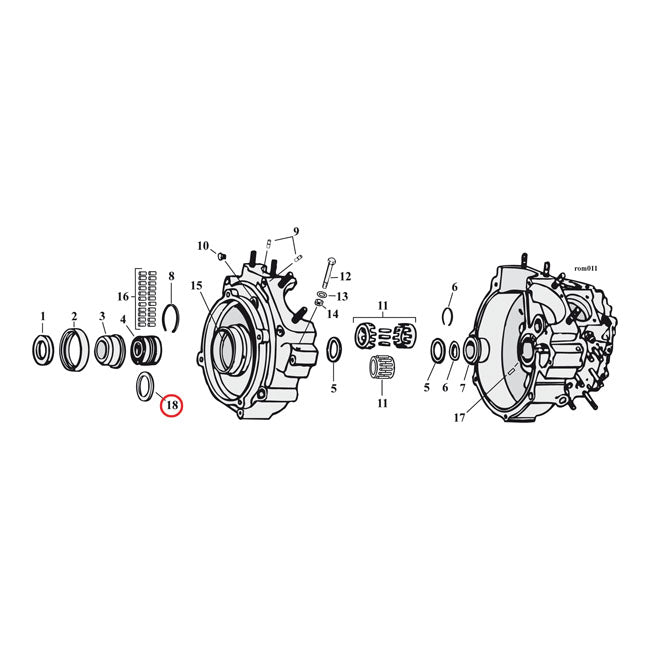 MCS Sprocket Shaft Bearing Spacer Shim .120" – 1969–2002 Big Twin; Twin Cam B