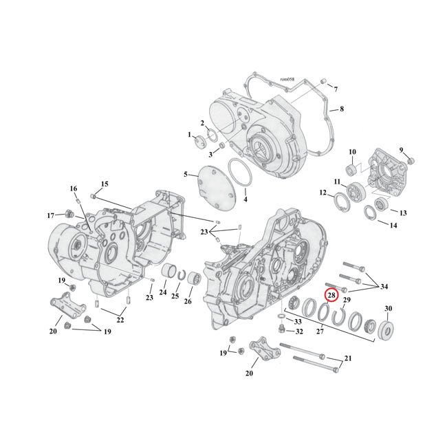MCS Sprocket Shaft Bearing Spacer Shim .100" – 1977–2003 XL Sportster