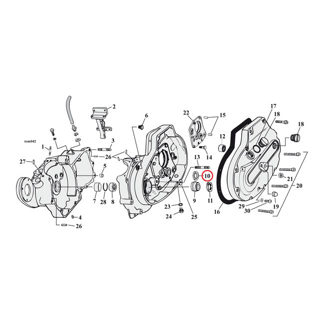 MCS Sprocket Shaft Bearing Spacer Shim .100" – 1977–2003 XL Sportster
