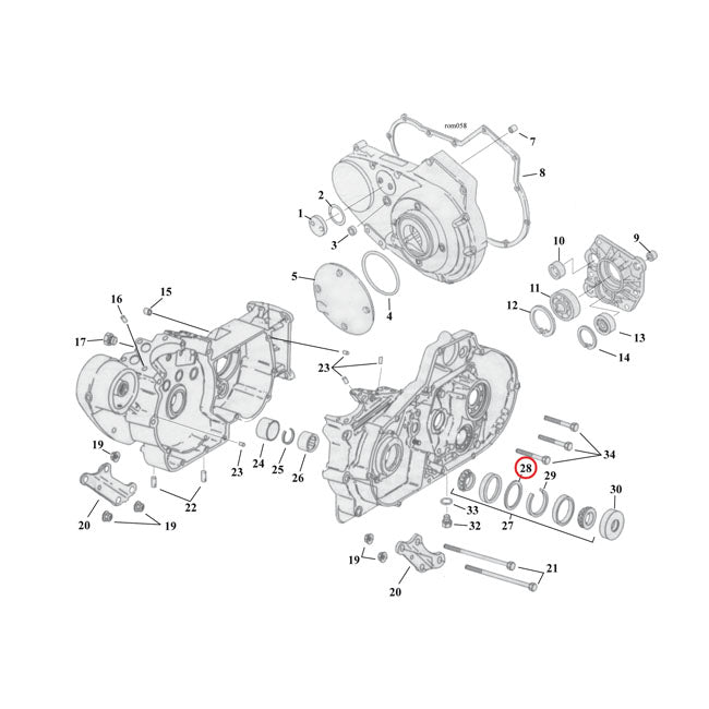 MCS Sprocket Shaft Bearing Spacer Shim .098" – 1977–2003 XL Sportster