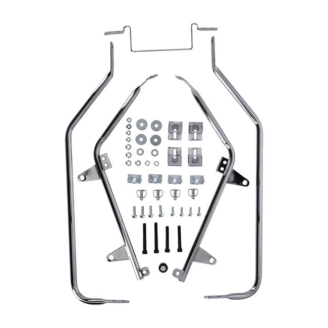 Cycle Visions Bagger Tail Bag Mount Kit Chrome – 2008–2017 FLSTC/N with Up to 150mm Tire