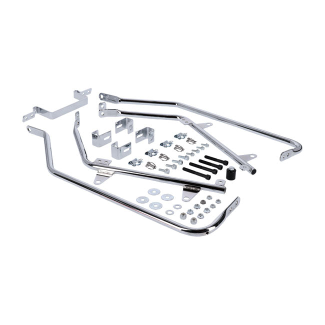 Cycle Visions Bagger Tail Bag Mount Kit Chrome – 2008–2017 FLSTC/N with Up to 150mm Tire