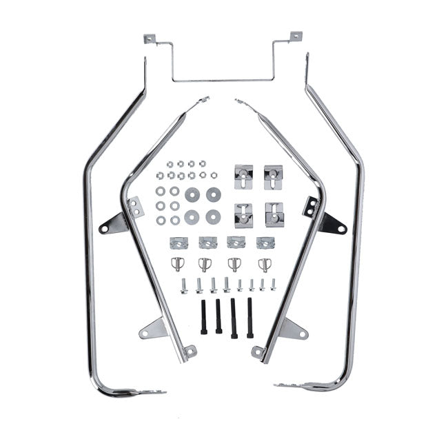 Cycle Visions Bagger Tail Bag Mount Kit Chrome – 2007–2017 Softail Fat Boy with 200 Tire…