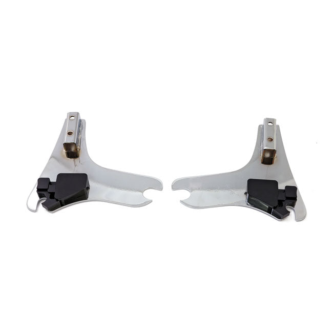 Cycle Visions Detachable Sissy Bar Side Plates. Chrome – 1997–2008 FLT/Touring