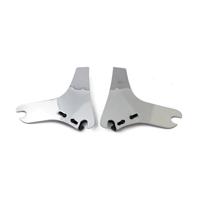 Cycle Visions Detachable Sissy Bar Side Plates. Chrome – 1997–2008 FLT/Touring