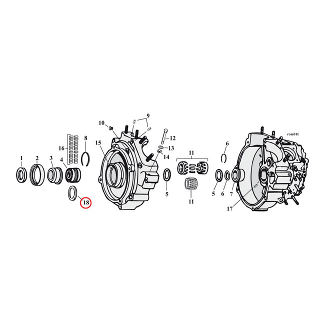 MCS Sprocket Shaft Bearing Spacer Shim .094" – 1969–2002 Big Twin; Twin Cam B