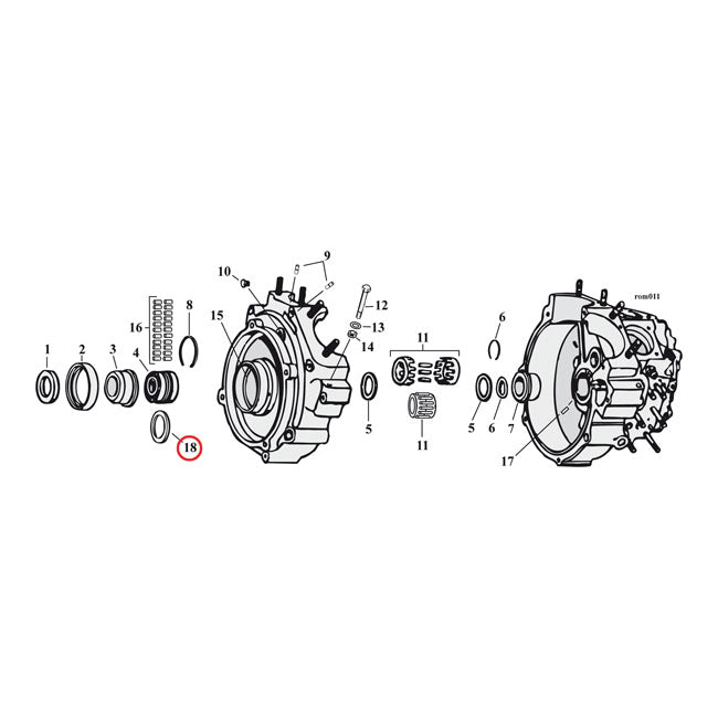 MCS Sprocket Shaft Bearing Spacer Shim .098" – 1969–2002 Big Twin; Twin Cam B