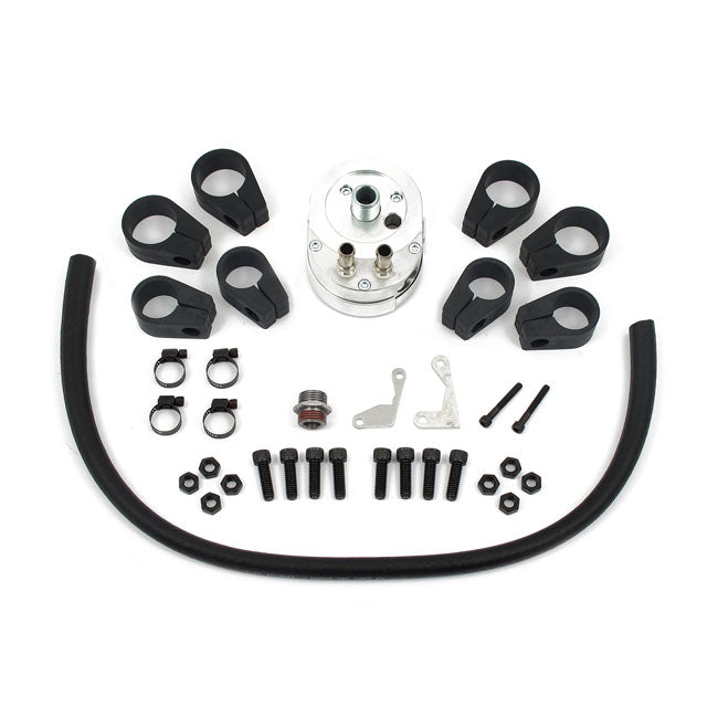 Jagg Oil Cooler Kit. Vertical Mount, 6 Row, Slimline – 1955–1983 Big Twin; 1982–1994 FXR…