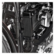 Jagg Oil Cooler Kit. Vertical Mount, 6 Row, Slimline – 1955–1983 Big Twin; 1982–1994 FXR…