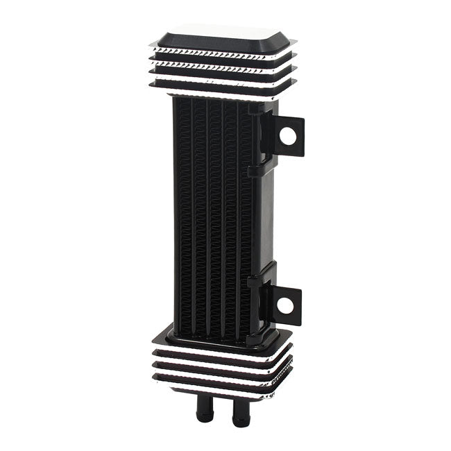 Jagg Oil Cooler Kit. Vertical Mount, 6 Row, Deluxe Diamond – 1955–1983 Big Twin; 1982–1994 FXR…