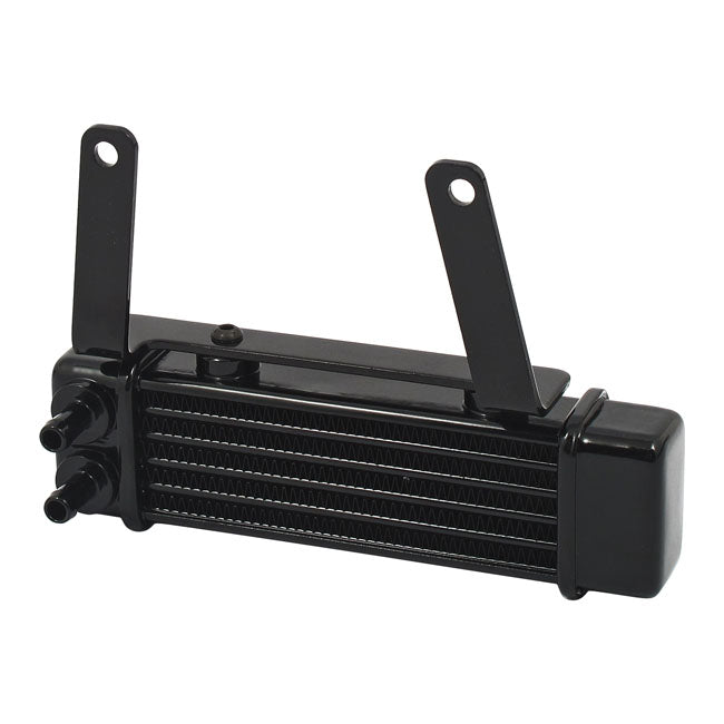 Jagg Oil Cooler Kit. Low Mount - Horizontal - 6 Row – 2000–2017 Softail