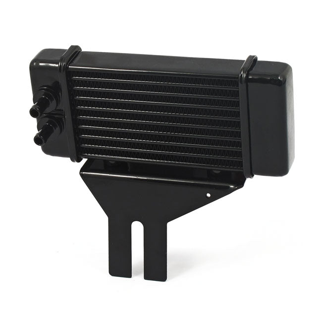 Jagg Oil Cooler Kit. Low Mount - Horizontal - 10 Row – 1991–2017 Dyna