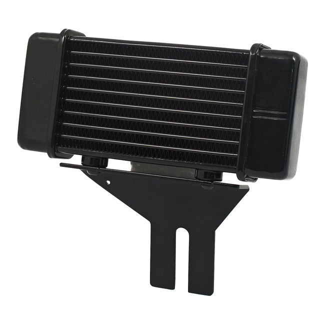 Jagg Oil Cooler Kit. Low Mount - Horizontal - 10 Row – 1991–2017 Dyna