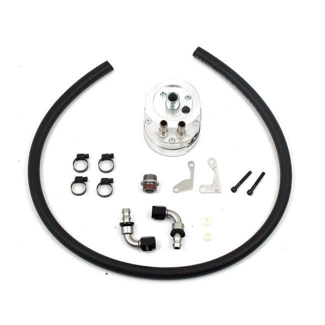 Jagg Oil Cooler Kit. Low Mount - Horizontal - 10 Row – 2009–2016 FLT/Touring