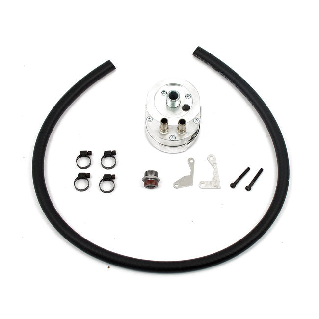 Horizontal Oil Cooler, 10-Row Chrome for 84-08 Touring
