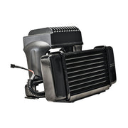 Jagg Oil Cooler Kit. Low Mount - Horizontal - 10 Row - Fan – 1984–2008 FLT/Touring