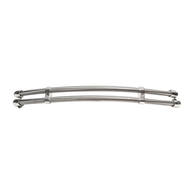 Jagg Braided 3/8" Oil Hose Upgrade Kit. Silver