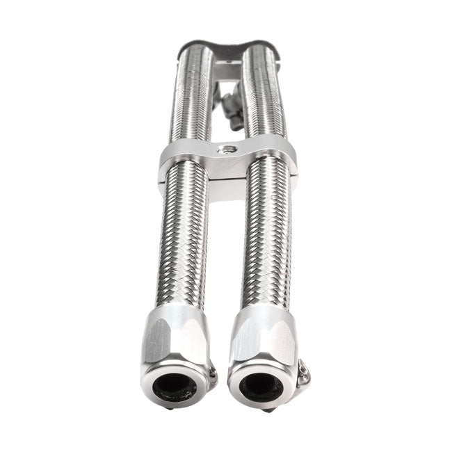 Jagg Braided 3/8" Oil Hose Upgrade Kit. Silver