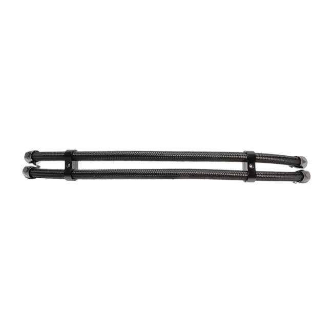 Jagg Braided 3/8" Oil Hose Upgrade Kit. Black
