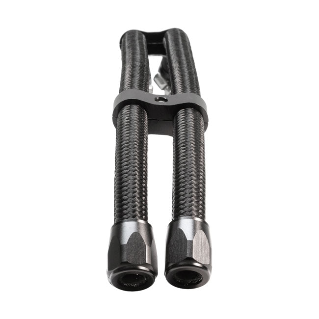 Jagg Braided 3/8" Oil Hose Upgrade Kit. Black