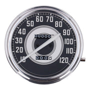 MCS FL Speedometer, ''41-45 Face'', Silver/Black. 2:1 Mph
