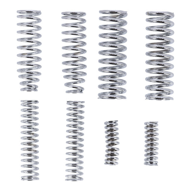 Samwel Heavy Duty 8-Spring Set for Early Springer Forks. Chrome – 1942–1943 WLC; 1936–1945 Big Twin