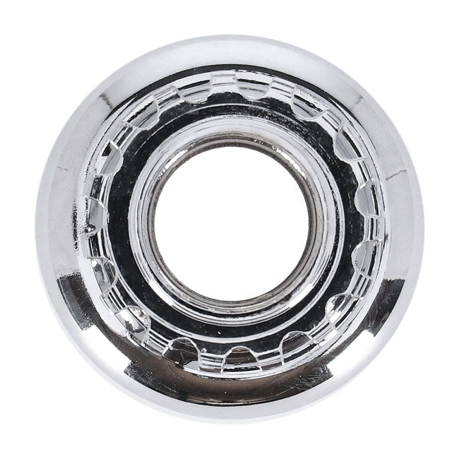 Samwel Stem Crown Nut, Springer Forks. Chrome – 1939–1948 Big Twin