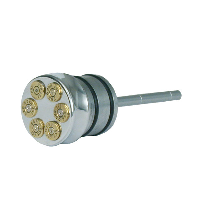 CPV CVP, Oil Tank Fill Plug, with Dipstick. Bullet. Polished – 1984–1999 Softail