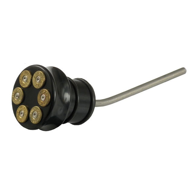 CPV CVP, Oil Tank Fill Plug, with Dipstick. Bullet. Black – 1984–1999 Softail
