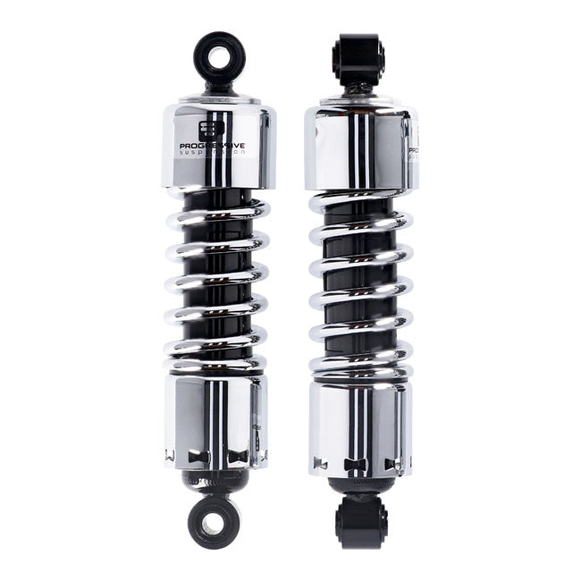 Progressive Suspension 412 Series Shock Set. 11". STD Duty. Chrome – 1991–2017 Dyna