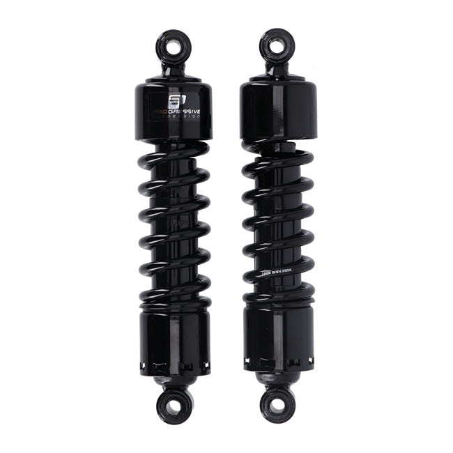 Progressive Suspension 412 Series Shock Set. 12.5". Heavy Duty. Black – 1991–2017 Dyna