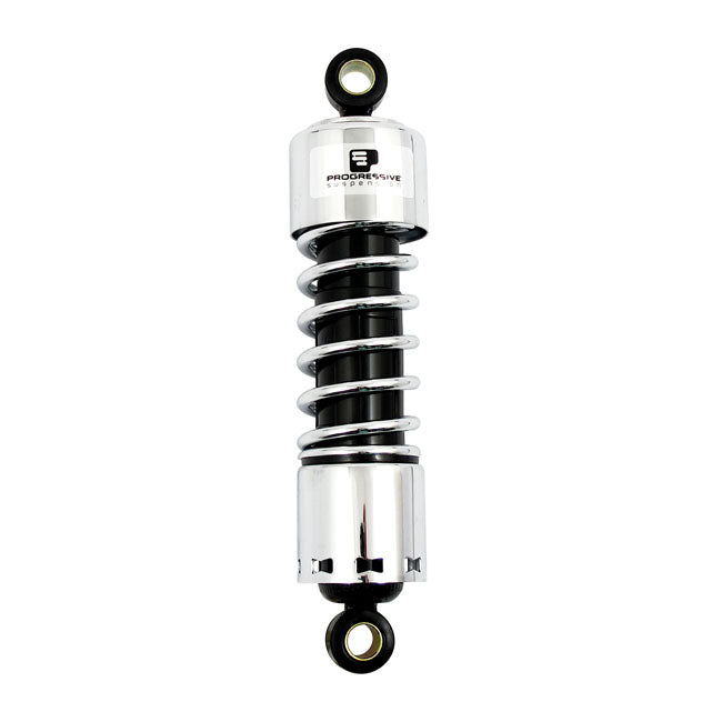 Progressive Suspension 412 Series Shock Set. 11". STD Duty. Chrome – 2004–2022 XL Sportster