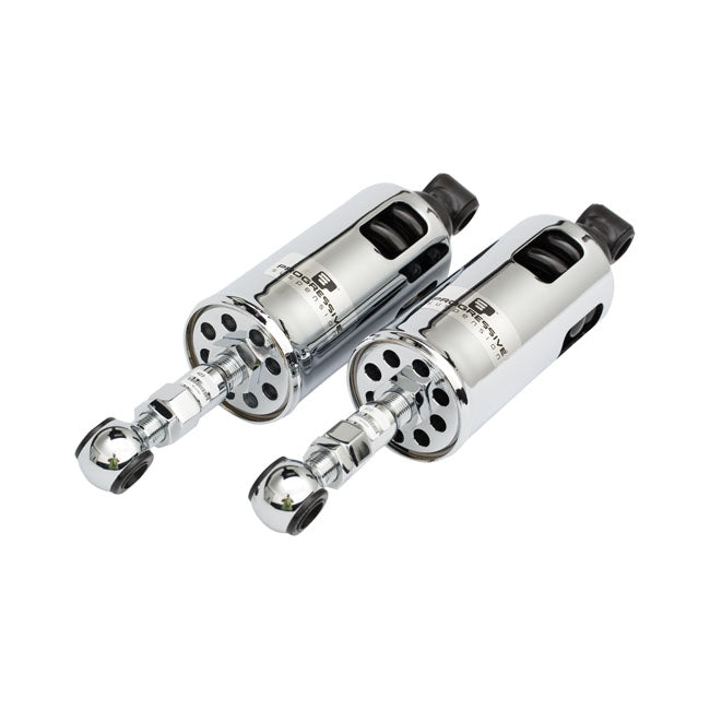 Progressive Suspension 422 Series Shocks. STD to -2". Heavy Duty. Chrome – 1989–1999 Softail